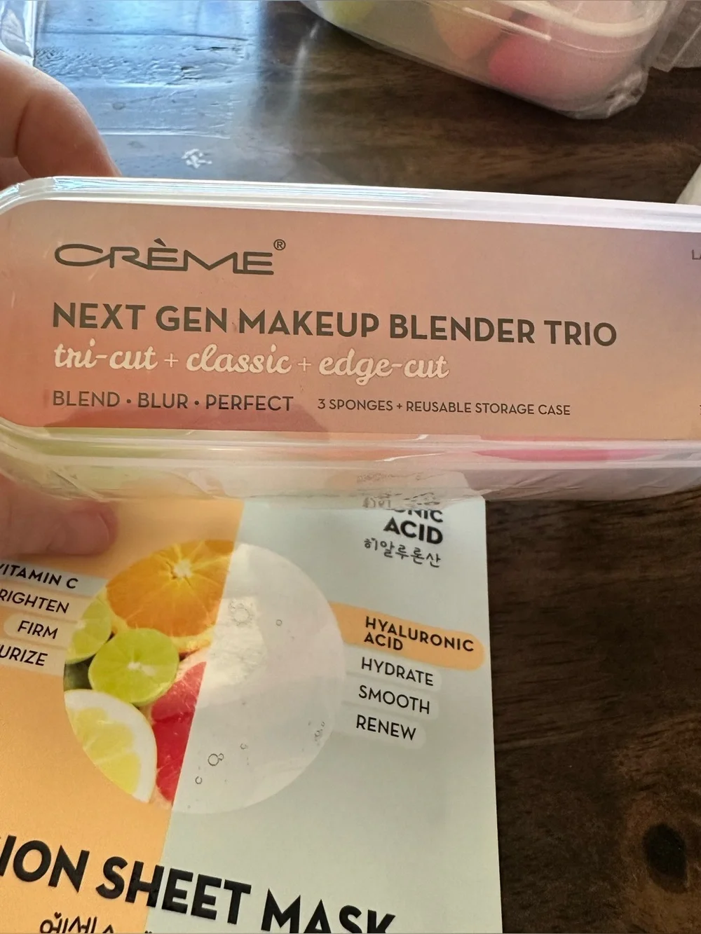 NWT The Creme Shop Next Gen Makeup Blender Trio Beauty Sponge & 2 Fusion Masks